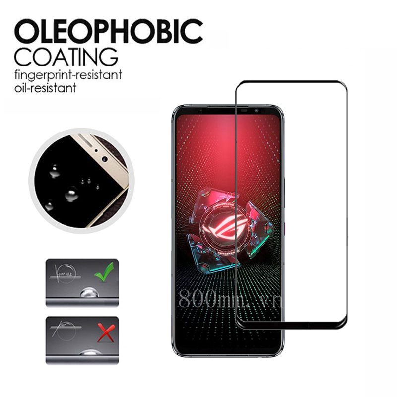 Kính cường lực ASUS Rog Phone 5 Pro Dán kính toàn phần cho Asus Rog Phone 5 Ultimate 2 3 Bảo vệ màn hình và Bảo vệ kính ống kính máy ảnh