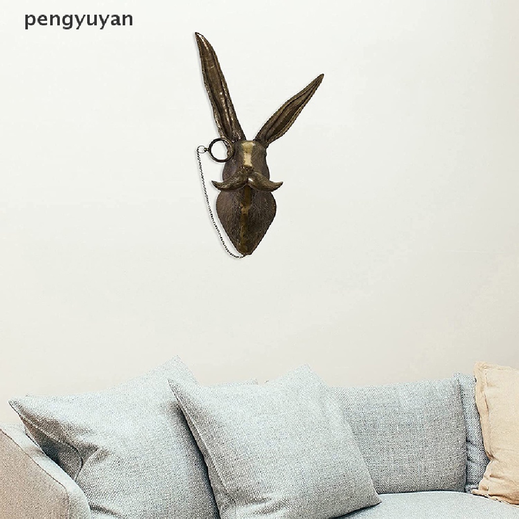 [pengyuyan] Đầu Động Vật Bằng Nhựa Resin Treo Tường Trang Trí Điêu Khắc [Mới]