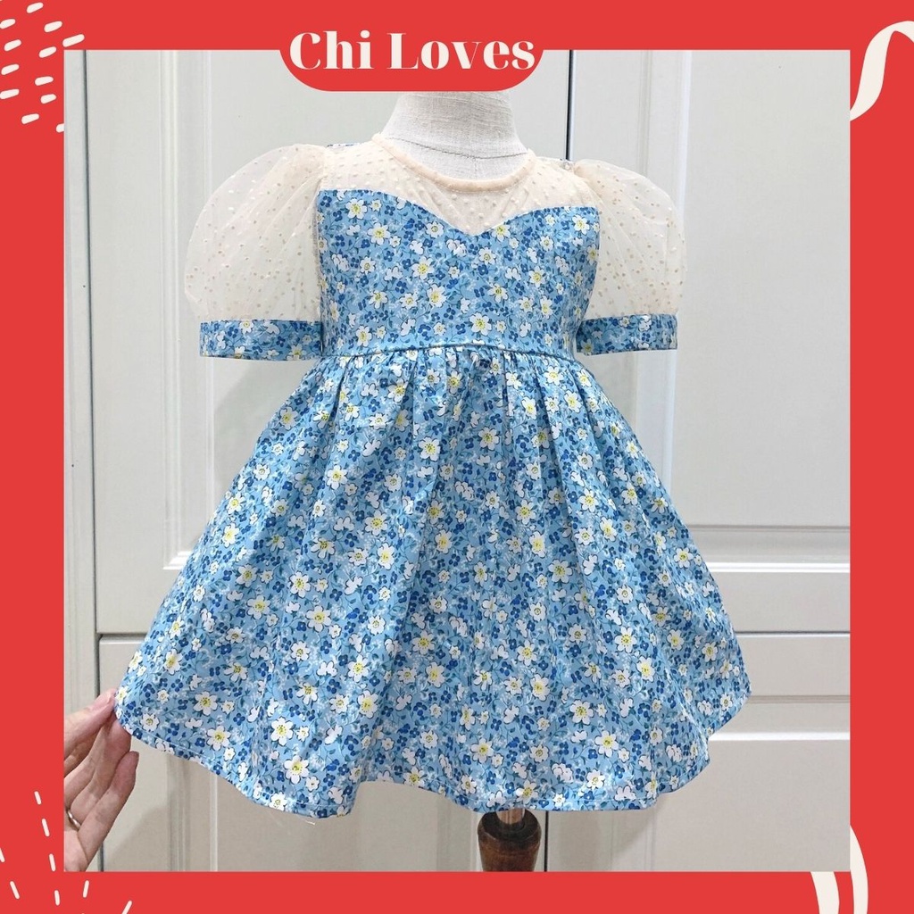 Đầm cho bé gái 1.2.3.4.5.6.7.8 tuổi Chi Loves, Váy công chúa bé gái hàng thiết kế cao cấp V15