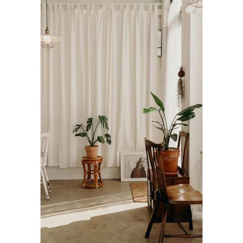 Rèm Màn cửa Canvas trang trí phong cách Vintage