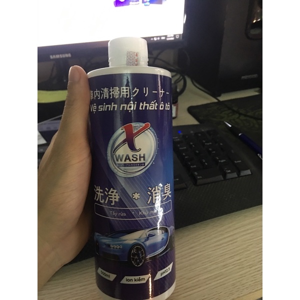 Chai Xịt gột rửa dọn dẹp tinh khiết  thiết kế bên trong Oto XWASH FOR CAR