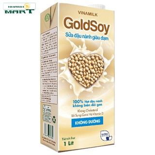 Combo 3 Hộp Sữa Đậu Nành Vinamilk Gấp Đôi Canxi Không Đường - Hộp Giấy 1L - Nhanhomart