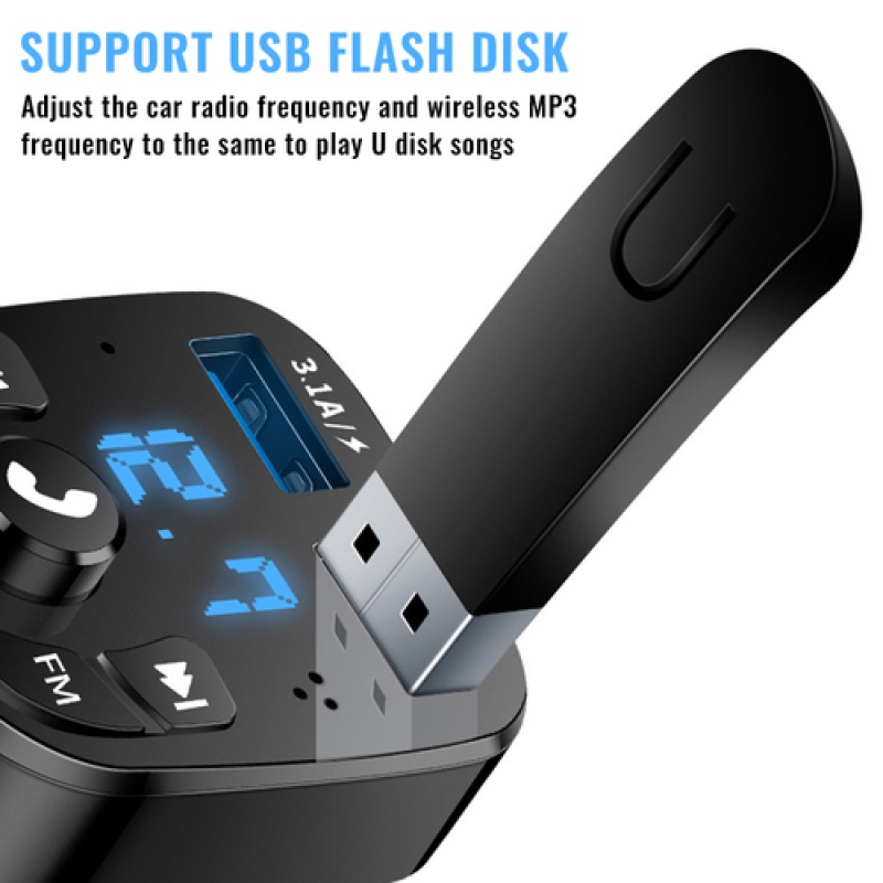 Tẩu sạc xe hơi TWITCH chuyển đổi không dây USB kép tai nghe Bluetooth