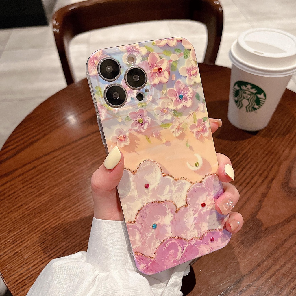 Ốp Điện Thoại Silicon Mềm Chống Sốc Họa Tiết Hoa Anh Đào Dập Nổi 3D Sang Trọng Cho Xiaomi Redmi Note 11 Pro Note 11S Global China