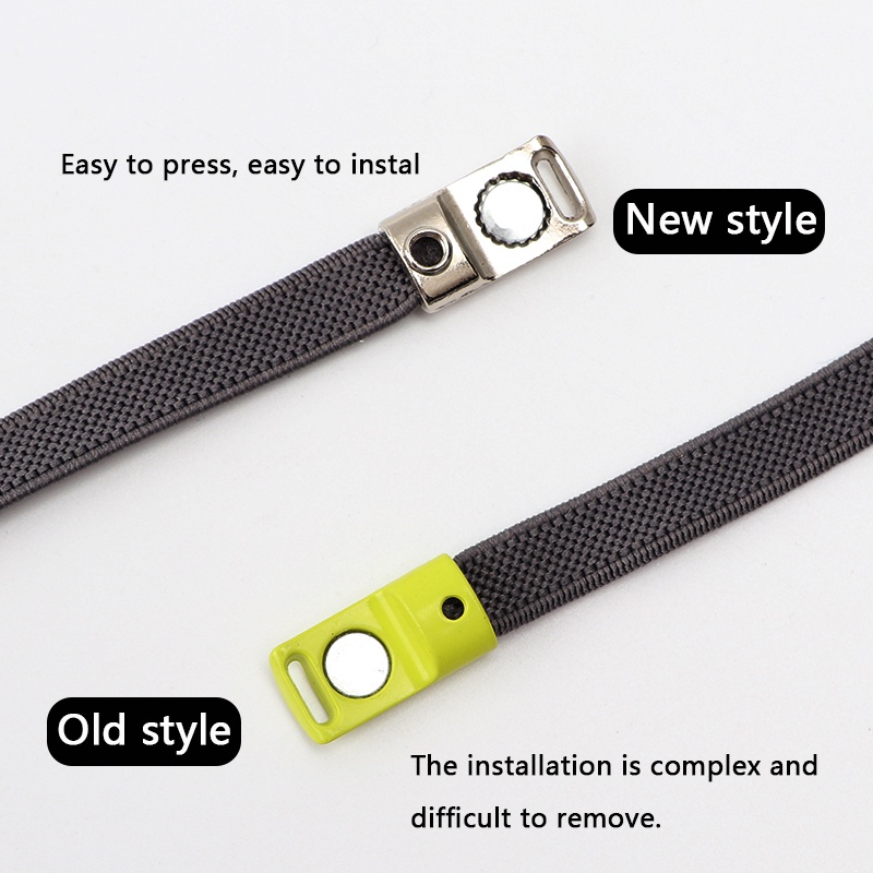 1 Cặp Dây Giày Cao Su Dẹt Rộng 8mm Không Cần Buộc Tiện Dụng