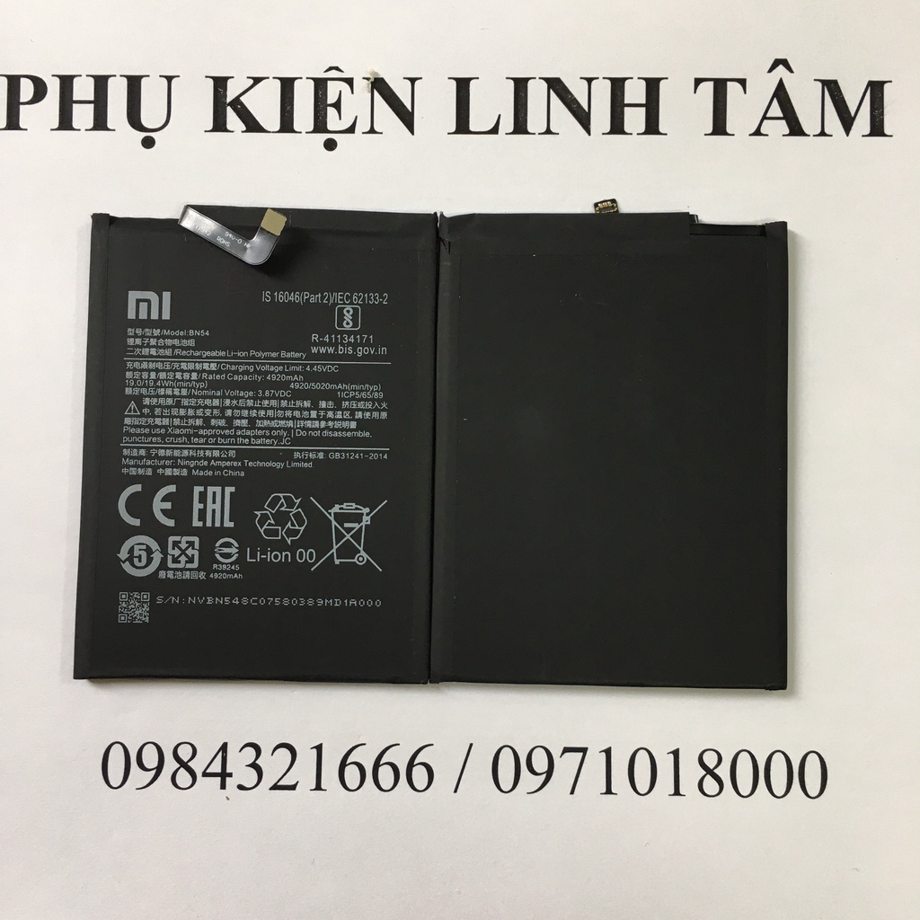 Pin Xiaomi Redmi Note 9 / Redmi 9 / Redmi 10X 4G / BN54 - New