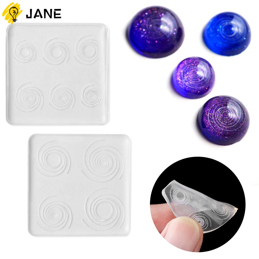 JANE Craft Star Vortex Transparent Resin Cosmosphere Mold UV Glue DIY Epoxy Jewelry Making Tools Round pendant Silicone