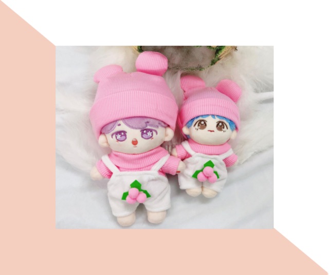 Set beanie gấu cho doll 20cm và 15 cm