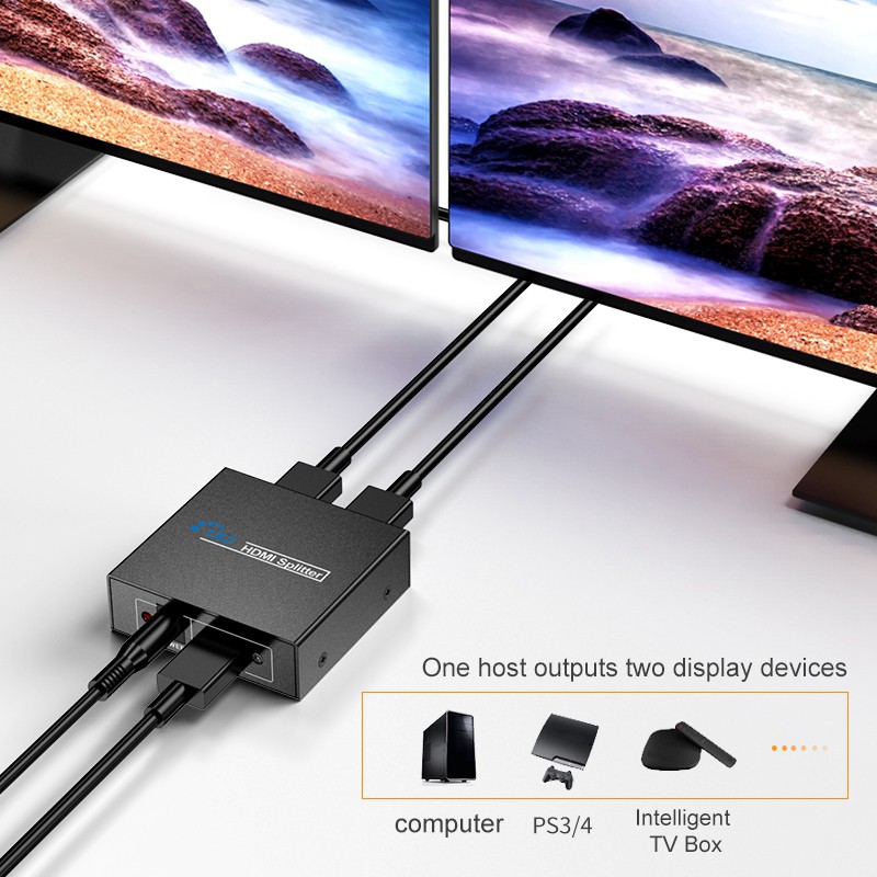 Bộ Chia Cổng Hdmi 1x2 1 Cổng Sang 2 Hdmi