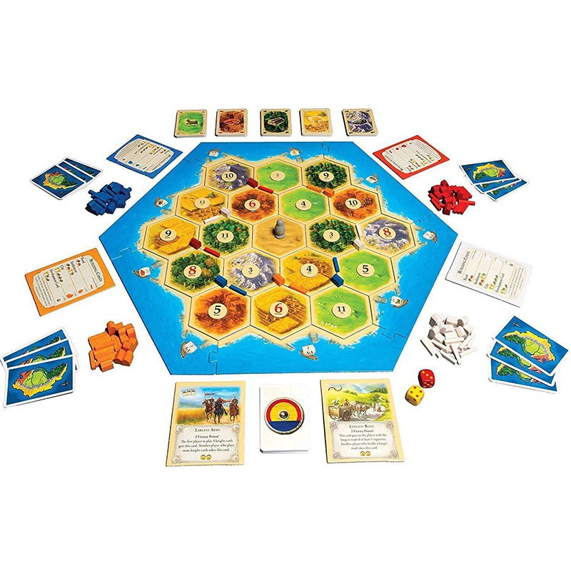 Bộ Trò Chơi Board Game Catan Vui Nhộn Catan Board Game: 2015 5th Edition Family Game With Extension Suit For 3-4 Player Card Game