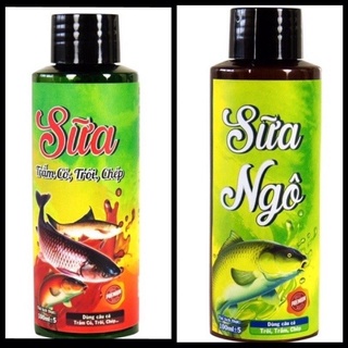 2 lọ sữa trắm trôi chép và tinh mùi sữa ngô - hãng mồi câu cá phú thành
