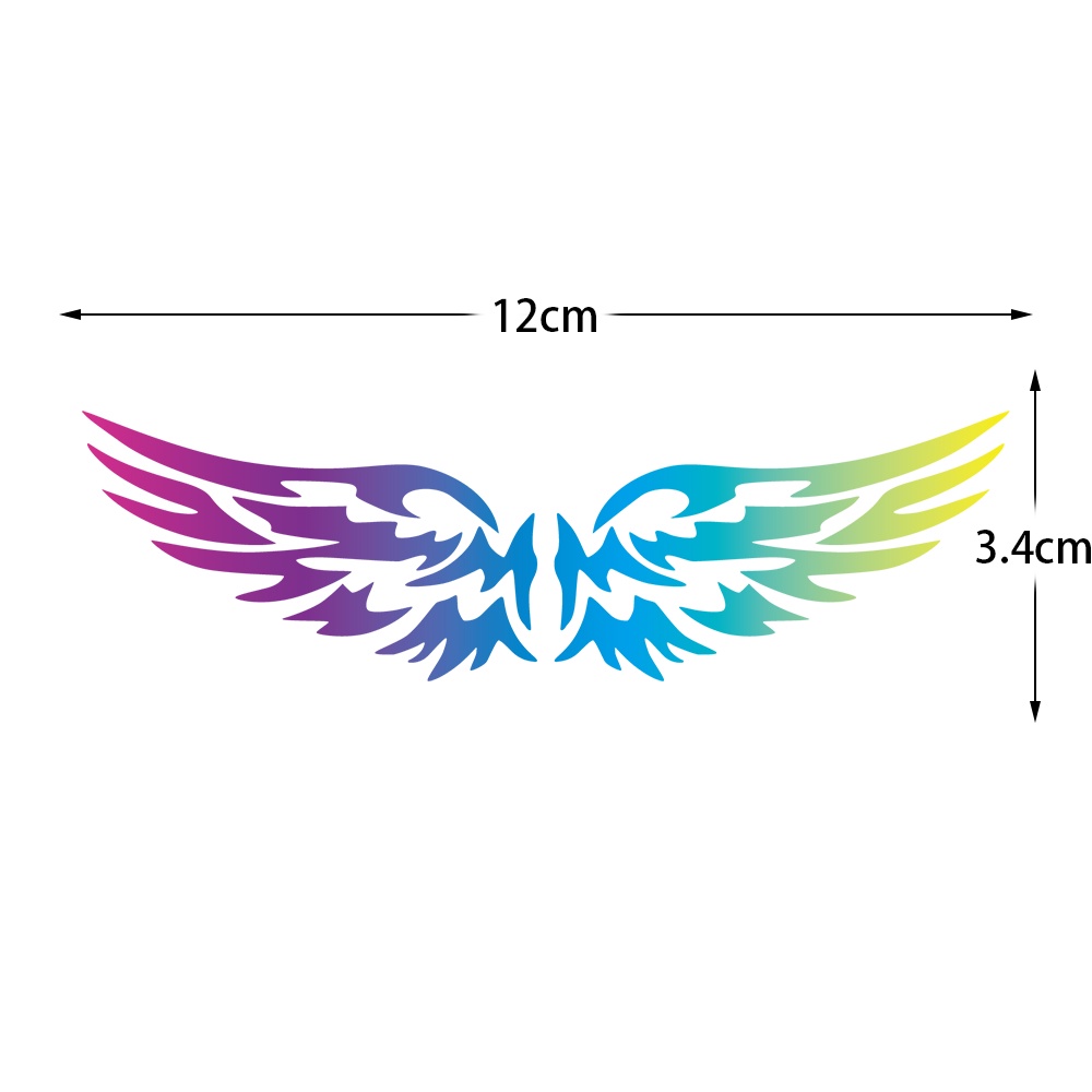 Laser Wings Sticker Xe hơi Biểu tượng Thân xe Decal trang trí Xe ô tô Dán gương hậu