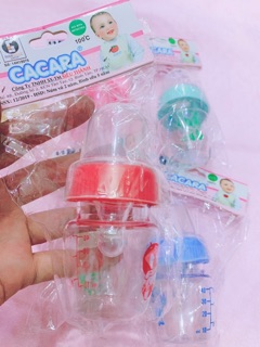 Bình Sữa Cacara Núm Mềm Cho Bé đủ size(Có Van Chống Sặc)
