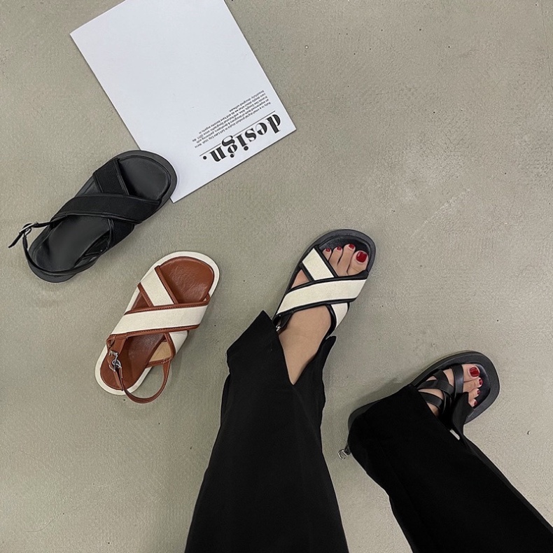 Dép sandal  QUAI VẮT CHÉO 3 màu QUẢNG CHÂU