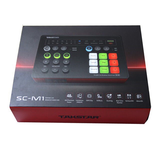 Sound card SC M1 hỗ trợ karaoke và livestream cho cách dòng mic thu âm từ 5V và 48V