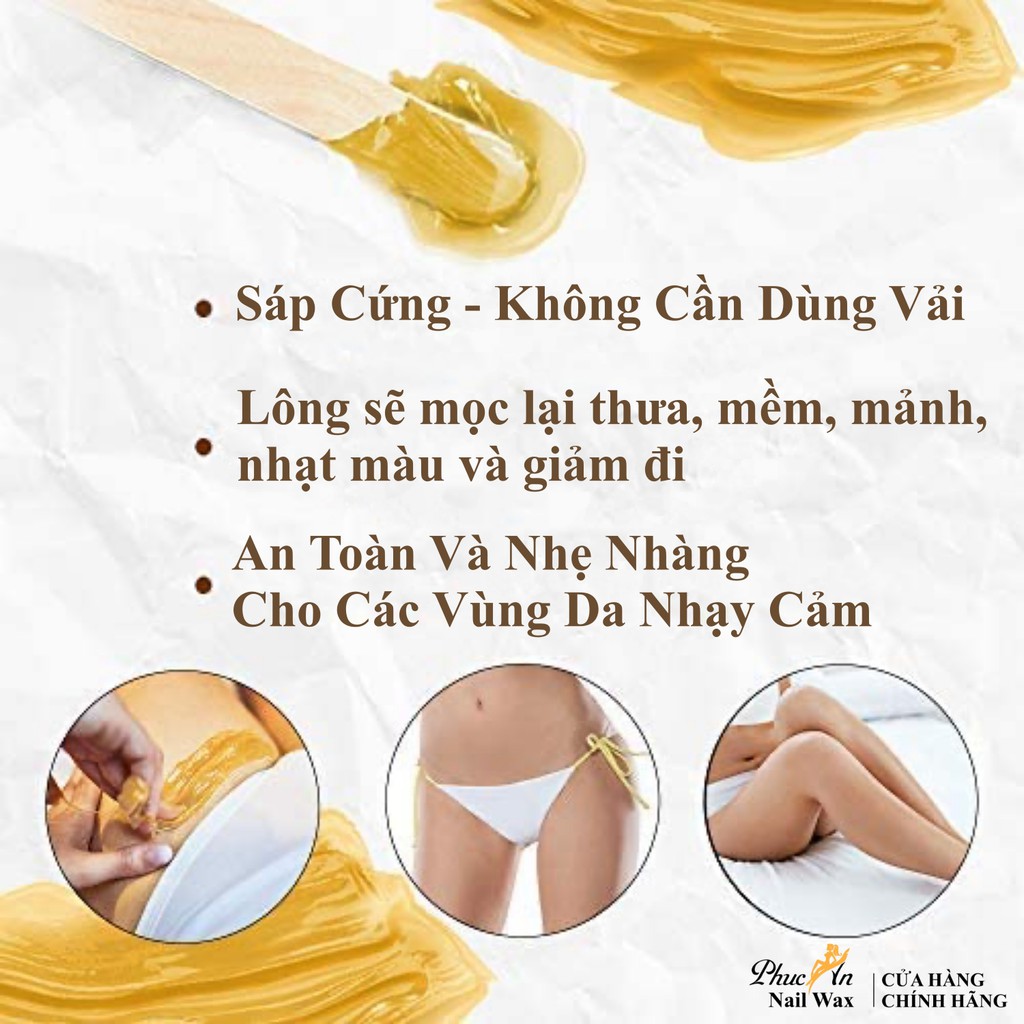 Tẩy Lông GiGi Brazilian Hand Có Tinh Chất Cây Cọ Và Không Cần Dùng Giấy Vải , Sáp Wax GiGi Wax Nóng