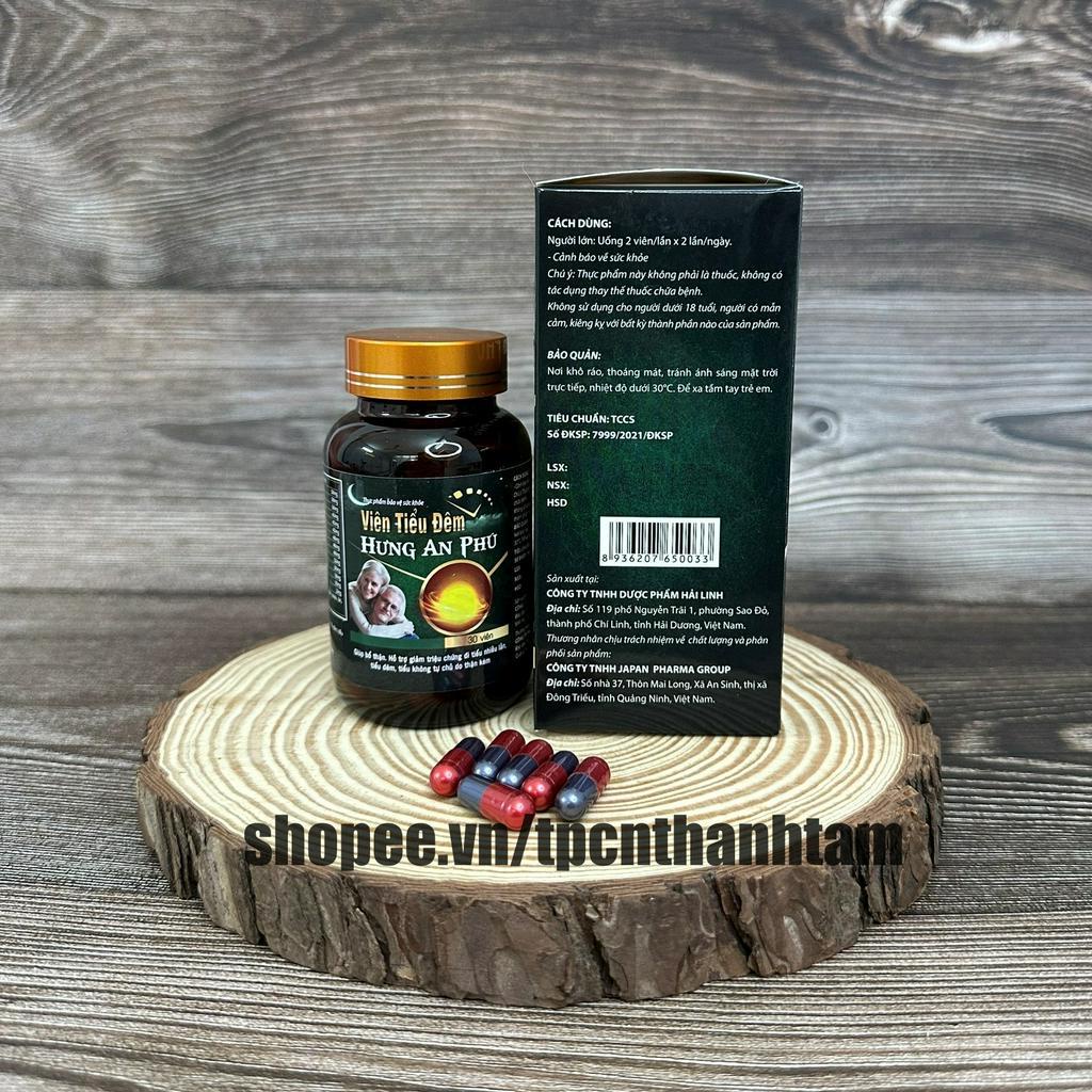 Viên tiểu đêm Hưng An Phú hỗ trợ giảm các triệu chứng tiểu đêm, tiểu nhiều lần, tiểu không tự chủ do thận kém - 30 viên
