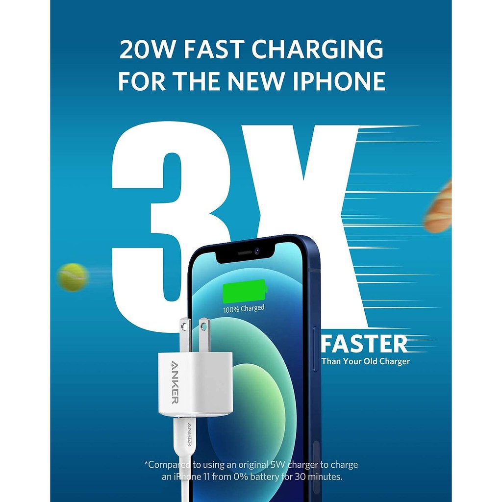 Anker Nano  - Sạc USB-C 20W siêu nhỏ siêu nhanh dành cho iPhone