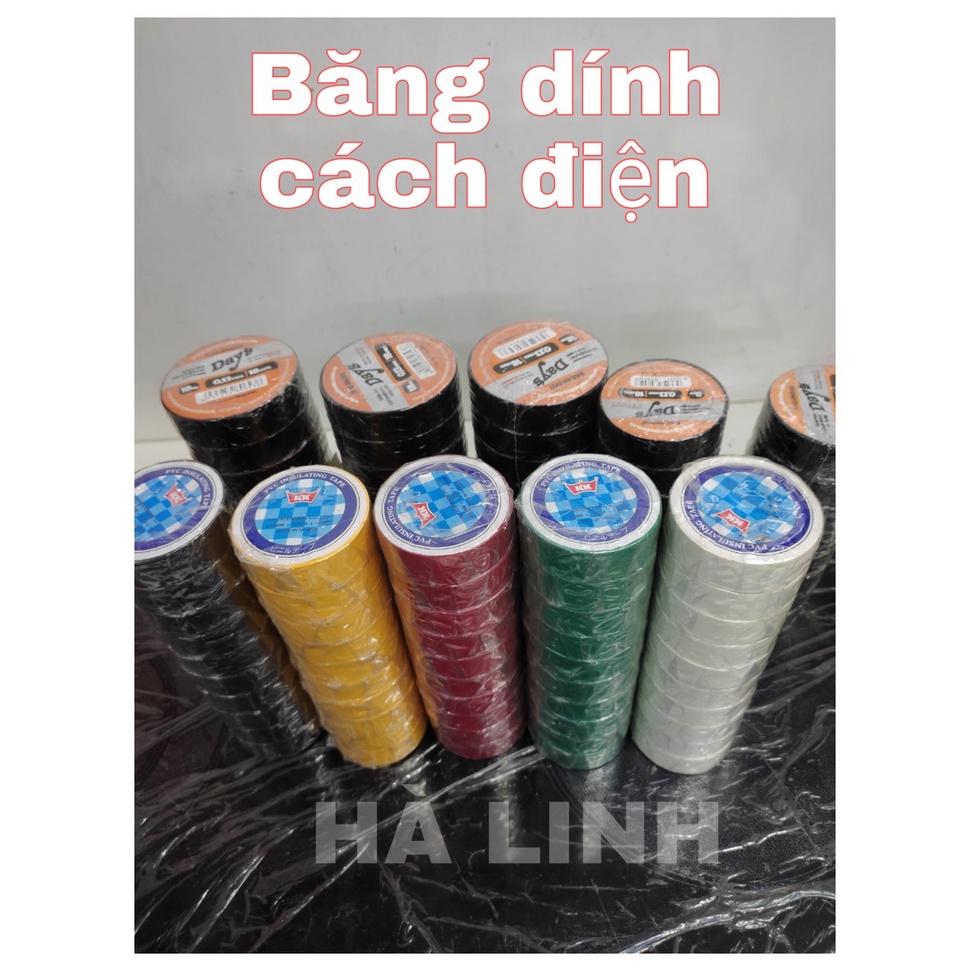 Băng dính điện KK / Days (Sunhouse) 1 cuộn  màu trắng đen đỏ vàng xanh/ vít+ nở điện/Băng tan 10m