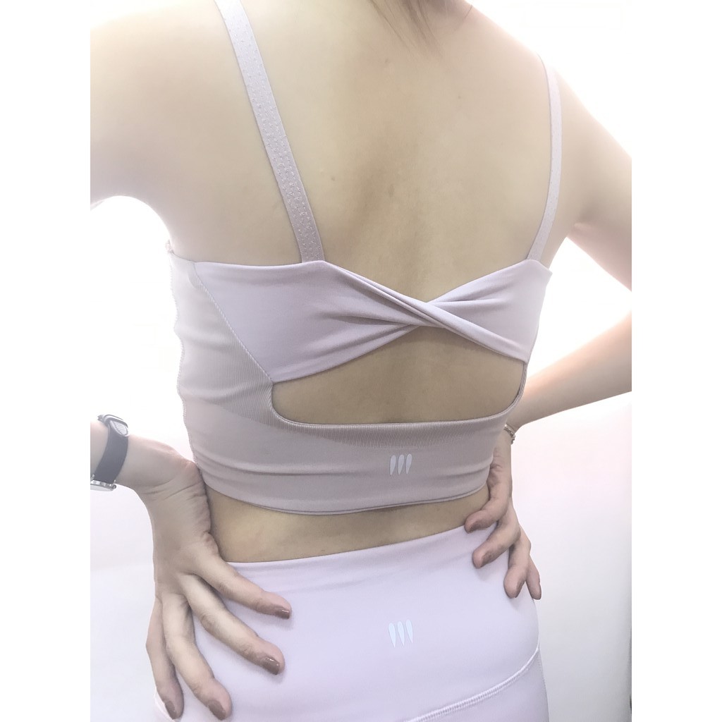 Áo tập gym yoga nữ dáng croptop thể thao sport bra hai dây GYMME - 14025