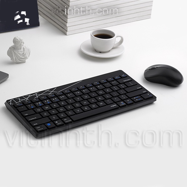 2 chế độ 2.4Ghz & Bluetooth - Bộ Bàn phím + Chuột không dây RAPOO chính hãng - vitinhth