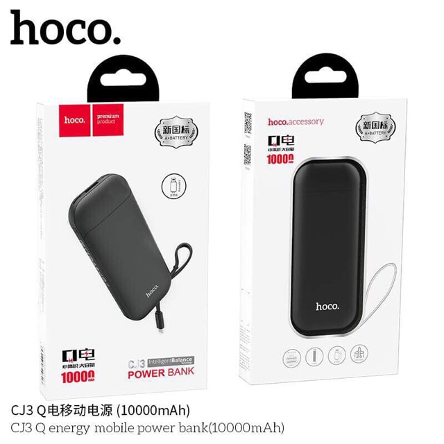 Pin sạc dự phòng 10000mah hoco CJ3 kiêm dây sạc đi kèm