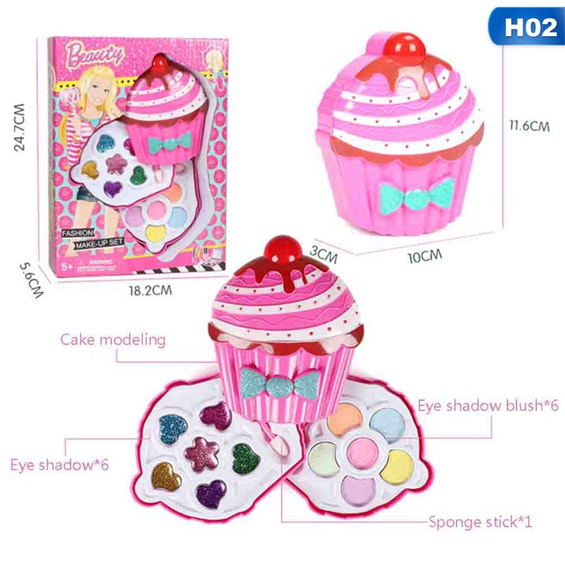 (Hàng Mới Về) Bộ Đồ Chơi Trang Điểm Hình Bánh Cupcake Xinh Xắn Cho Bé