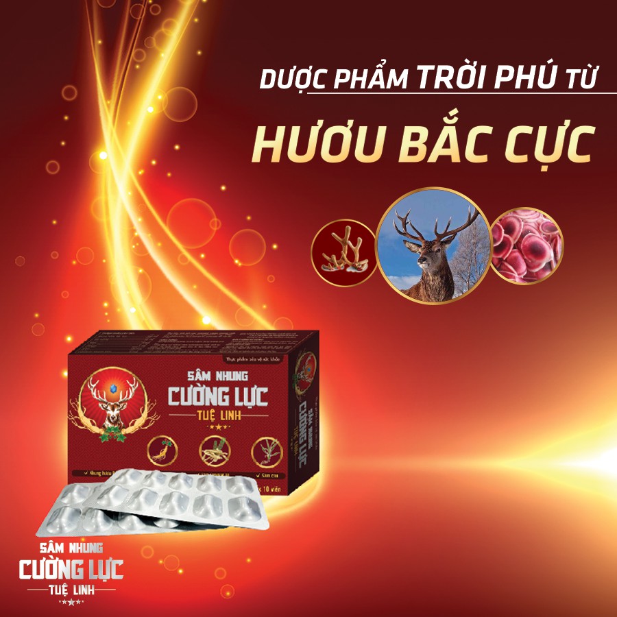 [CHÍNH HÃNG] SÂM NHUNG CƯỜNG LỰC TUỆ LINH bổ thận tráng dương, tăng cường sinh lực