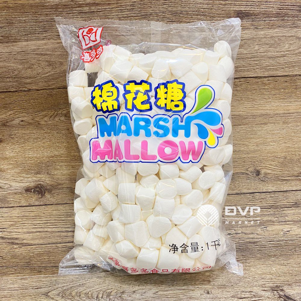 Kẹo xốp Marshmallow trắng, kẹo nougat trắng 1kg