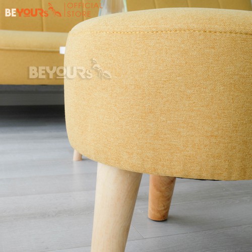 Ghế Đôn Sofa Nệm BEYOURs Tròn Chân Gỗ - Nội Thất Phòng Khách, Phòng Làm Việc