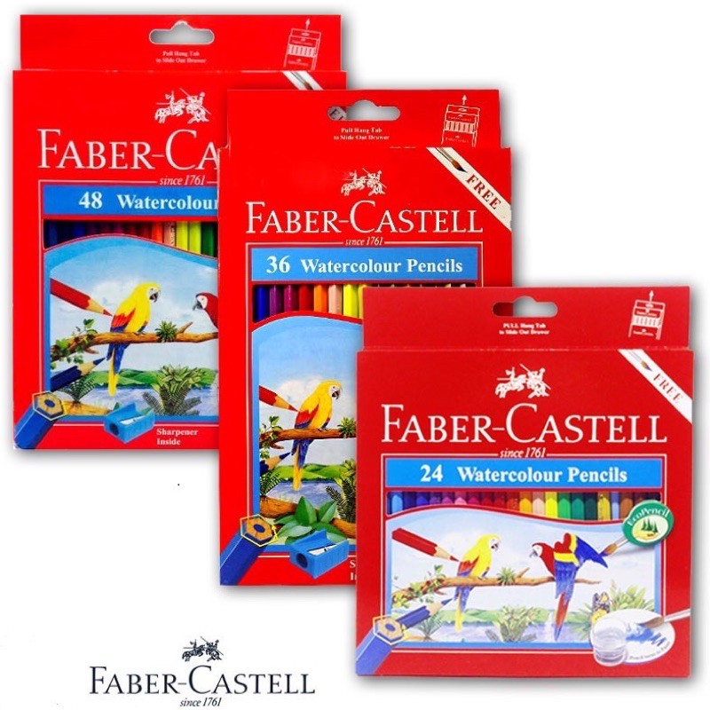 [12/24 Màu - Hộp Giấy] Chì Màu Nước Faber-Castell Parrot