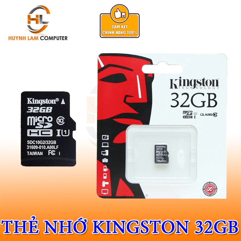 Thẻ nhớ 32GB Kingston MicroSD Class10 chính hãng FPT phân phối