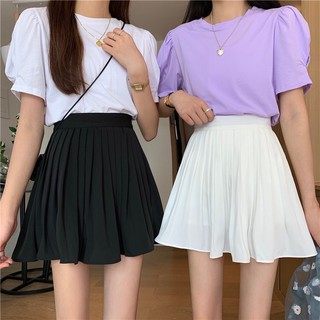 [CV0155] Chân váy nữ ngắn xếp li vải lụa mềm lên dáng siêu xinh hàng xuất mềm mịn