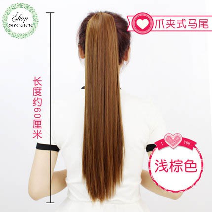 Tóc giả nữ dài thằng ngoặm đuôi chắc chắn, màu sắc tự nhiên - Cô nàng sư tử
