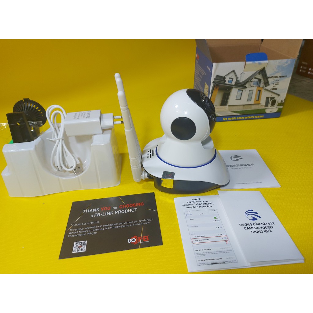 5.0 Camera IP Wifi FB-Link GT-3442 Full HD (App Yoosee – Có Led Nhìn Màu Ban Đêm – Đàm thoại 2 chiều – Bám chuyển động