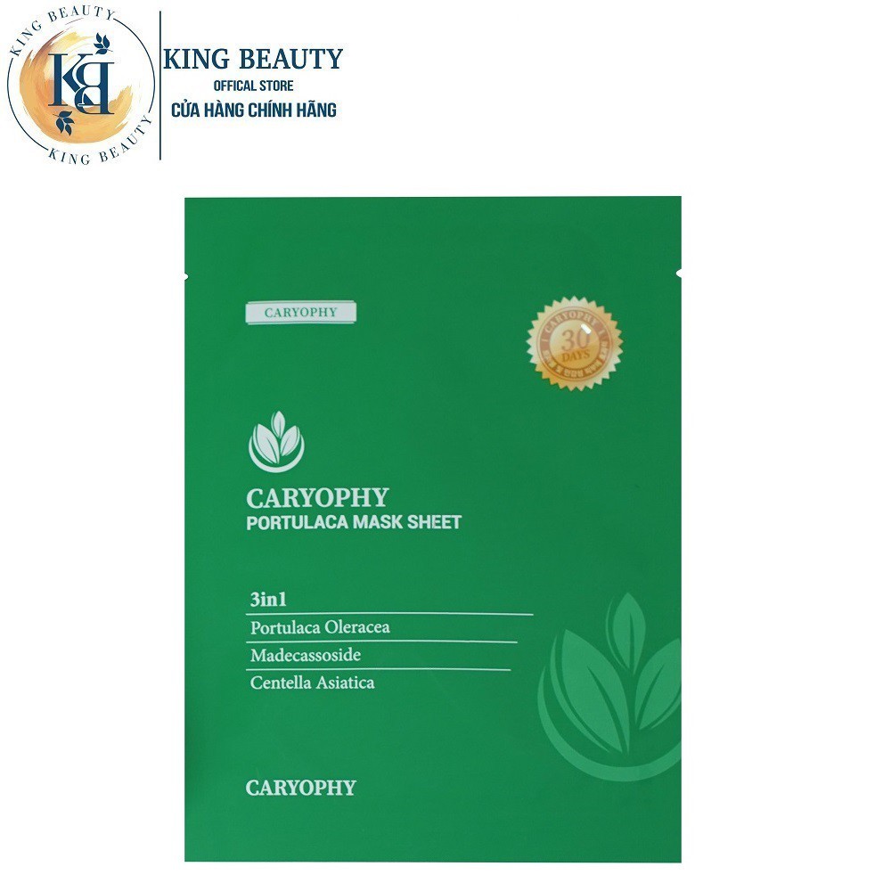 Mặt Nạ Hỗ Trợ Giảm Mụn, Làm dịu Da Caryophy Portulaca Mask Sheet 22gr