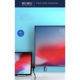 Hub WiWu Alpha 4 In 1 USB-C T5 Pro Vỏ Hợp Kim Nhôm, Cảm Ứng Thoải Mái, Mở Rộng Nhiều Cổng - Hàng Chính Hãng
