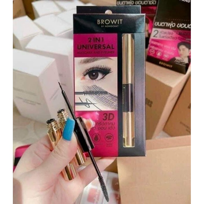 Chuốt mi Mascara Browit Nongchat 2in1 Thái Lan