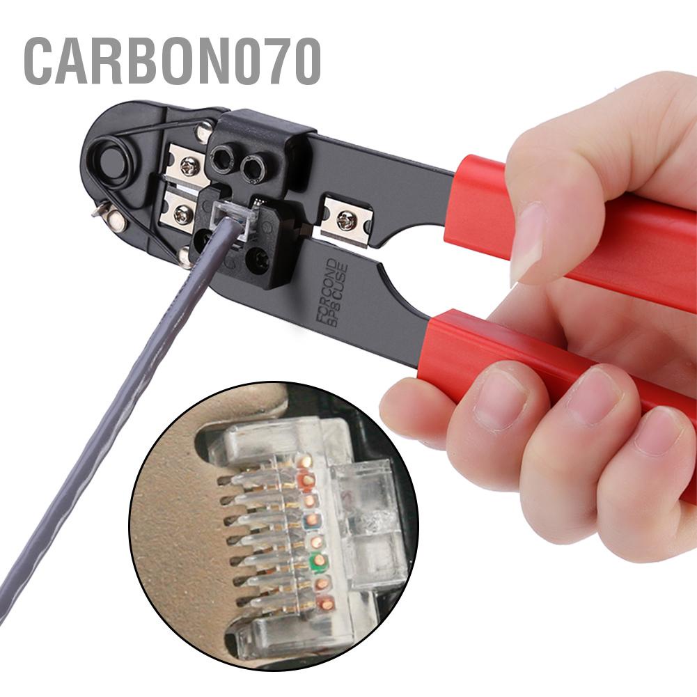 Carbon070 Modular Crimping Cutting Striping Networking Wire Tool Kit for