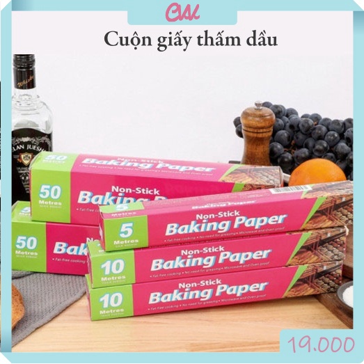 Giấy nên chống dính chịu nhiệt 5m nướng bánh BQQ CVV