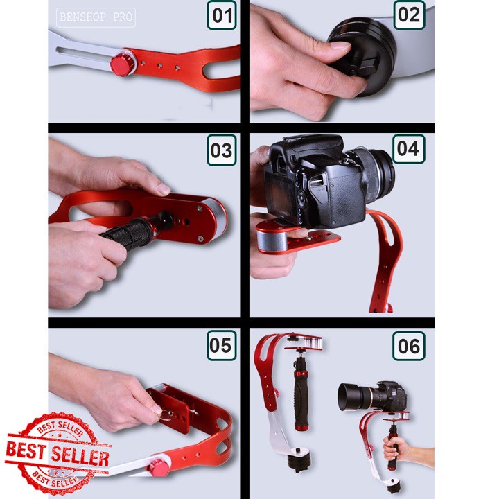 Tay Quay Phim Chống Rung Cho Điện Thoại Và Máy Ảnh SLR GOPRO | BigBuy360 - bigbuy360.vn