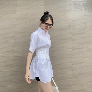 Áo Sơ Mi Trắng Kèm Corset TH-027