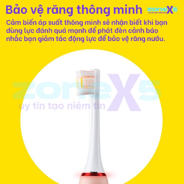 Bài Chải Đánh Răng Điện Xiaomi Mijia Soocas X5 - Động cơ rung Sonic, pin 30 ngày, thiết kế Pop Art