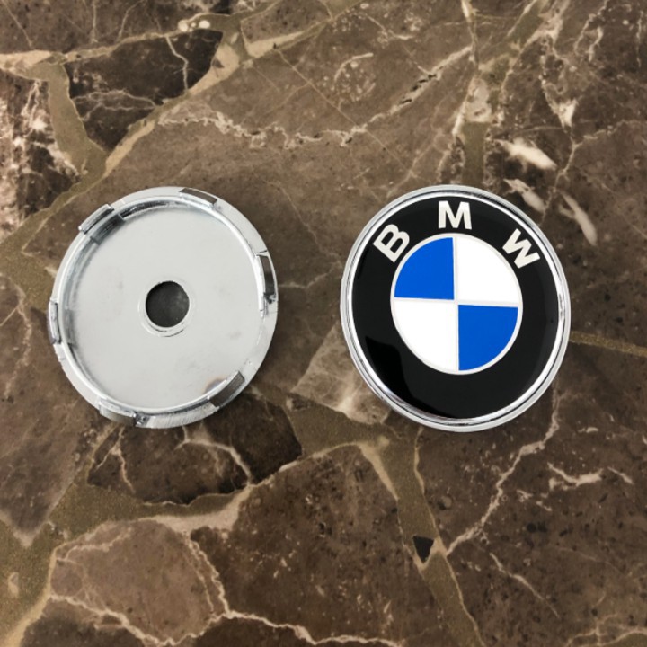 Logo chụp mâm, ốp lazang bánh xe ô tô BMW đường kính 60mm - Mã sản phẩm BMW60