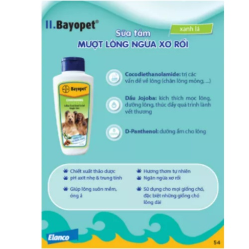 [Quà tặng] sữa tắm Bayopet dưỡng lông 275ml