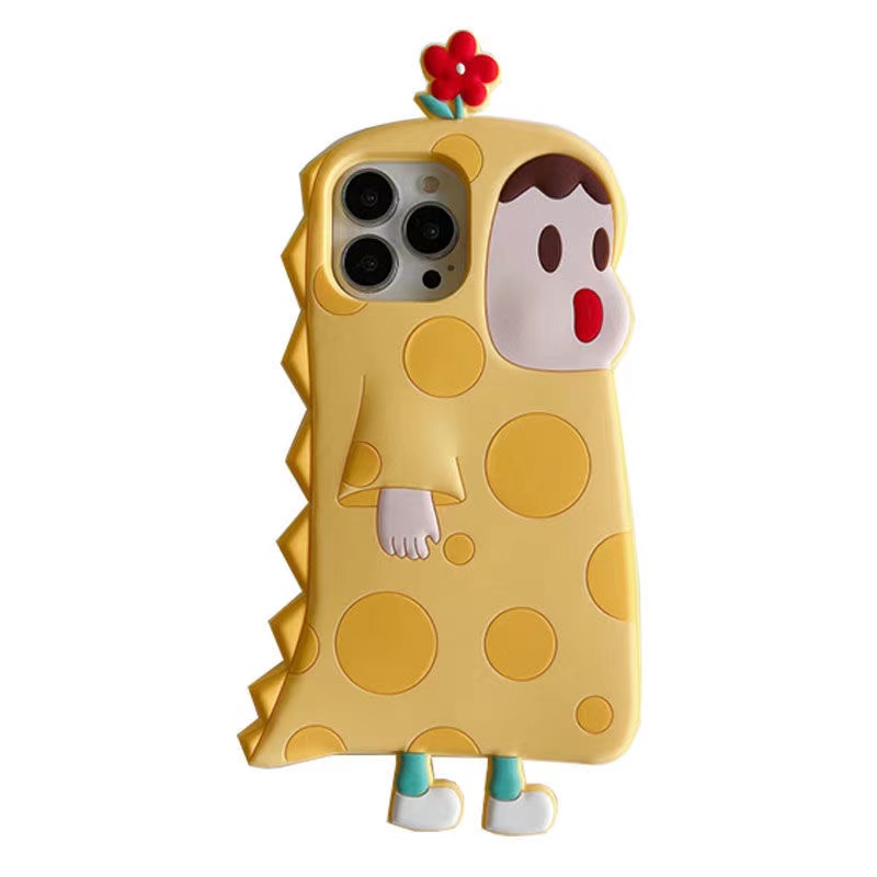 Ốp Điện Thoại Silicon Mềm Chống Sốc Họa Tiết Cô Gái Và Hoa Hoạt Hình Cho iPhone 6 7 8Plus X XSMAX XR 11 12 13promax