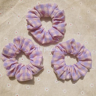scrunchie, dây buộc tóc, cột tóc xinh xắn vải caro