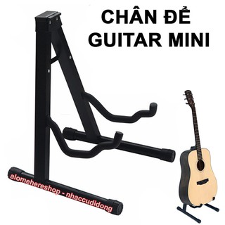 Chân để đàn guitar mini dễ dàng gấp gọn bọc cao su toàn bộ thanh đỡ có clip sử dụng lắp ráp