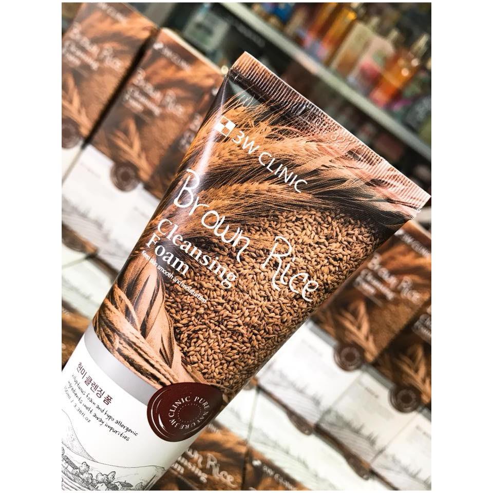 SỮA RỬA MẶT GẠO BROWN RICE FOAM CLEANSING - 3W CILINIC HÀN QUỐC