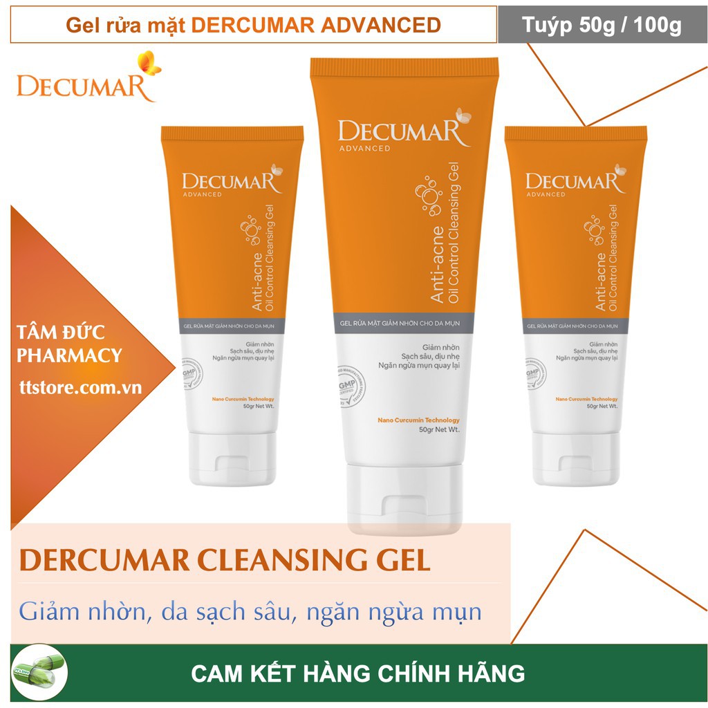 [IDC]Gel rửa mặt ngăn ngừa mụn Decumar clean (tuýp 50g)[IDC]